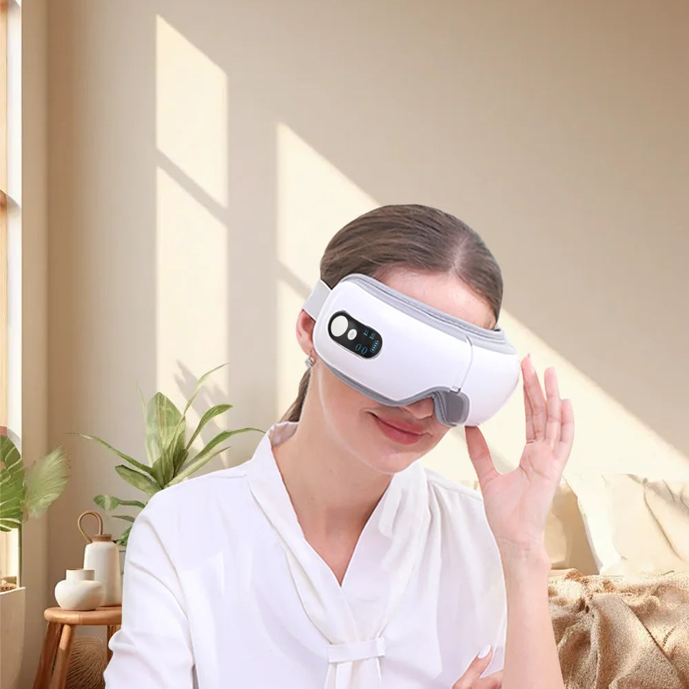 Electric Eye Massager 3 Speed Hot Compress Vibration Relieves Eye Fatigue Improve Sleep Timed Eye Care Machine