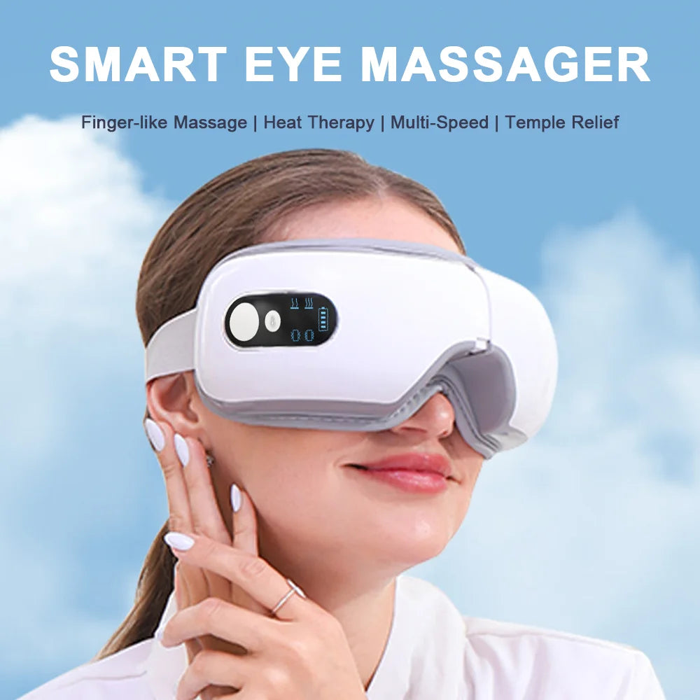Electric Eye Massager 3 Speed Hot Compress Vibration Relieves Eye Fatigue Improve Sleep Timed Eye Care Machine