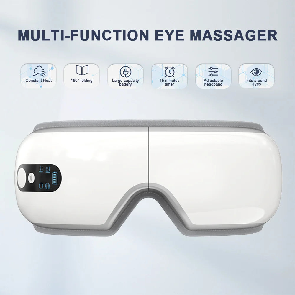 Electric Eye Massager 3 Speed Hot Compress Vibration Relieves Eye Fatigue Improve Sleep Timed Eye Care Machine
